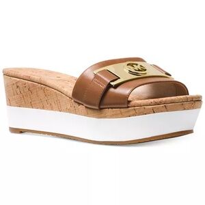 Michael Kors leather Wedge platform slip on Sandals Women’s